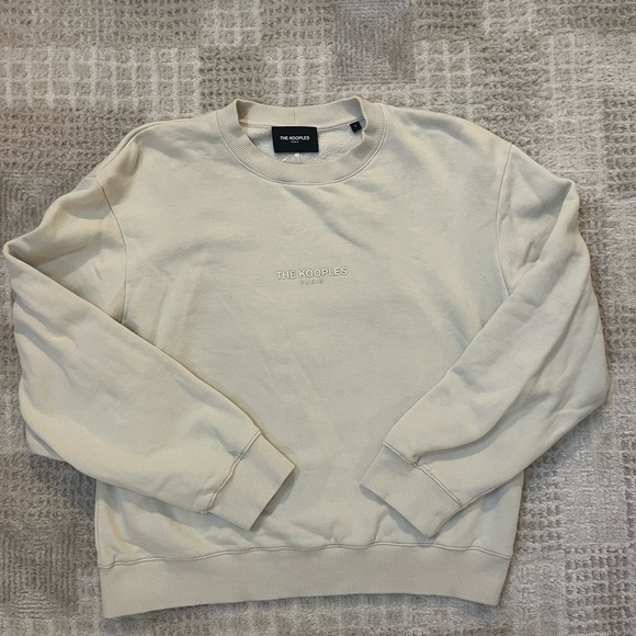 The Kooples Cream Crewneck Sweatshirt size 0 - Picture 1 of 4